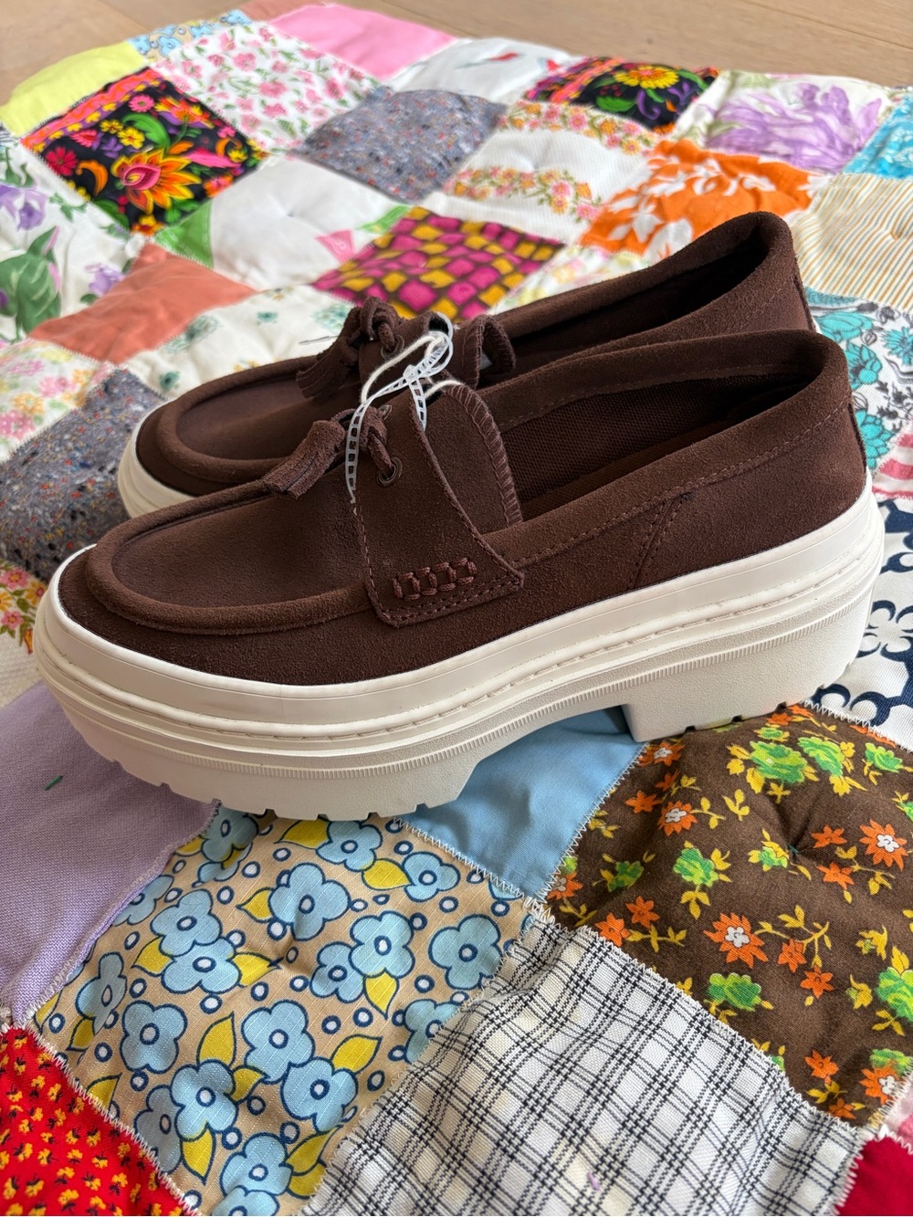 Converse Brown Platform Loafers w/ White Chunky Sole